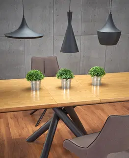 Jedálenské stoly HALMAR Derrick rozkladací jedálenský stôl dub prírodný / čierna