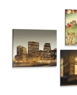 Zostavy obrazov Set obrazov tajuplné mestá