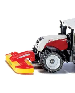Hračky - dopravné stroje a traktory SIKU - Blister - traktor Steyr so sekacími nadstavcami