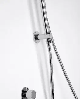 Držadlá k vani SAPHO - Posuvný držiak sprchy, vývod vody, 720mm, chróm 1202-08