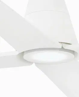 Stropné ventilátory so svetlom FARO BARCELONA Ventilátor Typhoon L LED svietidlo IP44 biela