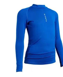 nordic walking Detské spodné tričko na futbal Keepcomfort 100 dlhý rukáv modré