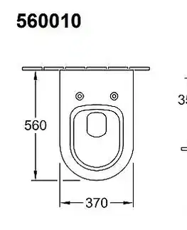 Záchody VILLEROY & BOCH - Subway 2.0 Závesné WC, AquaReduct, alpská biela 56001001