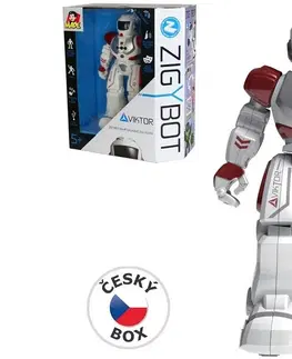Hračky roboti MADE - Robot Viktor 27cm, 21 funkcií, červený