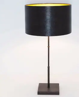 Stolové lampy Holländer Stolná lampa Bambus, hnedo-čierna, zlatá