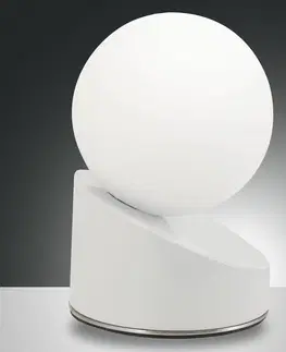 Stolové lampy Fabas Luce Stolná LED lampa Gravity, biela