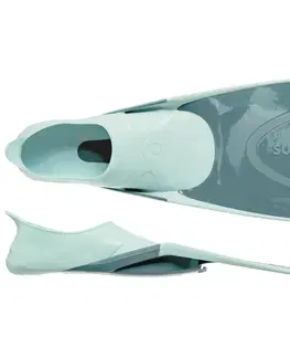 šnorchl Detské potápačské plutvy FF 100 Soft svetlozelené
