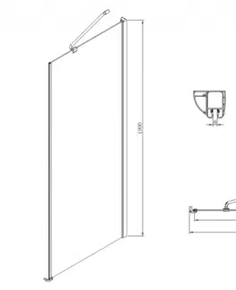Sprchové dvere GELCO - One obdĺžniková sprchová zástena 1000x750mm L/P varianta GO4810GO3575