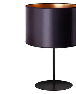 Lampy   - Stolná lampa CANNES 1xE14/15W/230V 20 cm čierna/medená 