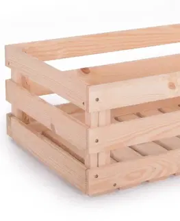 Úložné boxy Rojaplast APPLE box drevený 59x39cm