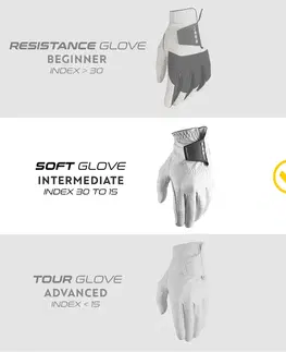 rukavice Dámska golfová rukavica Soft pre ľaváčky biela