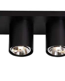 Bodove svetla Moderné stropné bodové svietidlo čierne 4-svetlo - Tubo