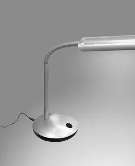 Lampy do obývačky Stolná Lampa QM197B Strieborná LED