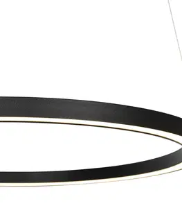 Zavesne lampy Inteligentné závesné svietidlo čierne 60 cm vrátane LED stmievateľné v Kelvinoch - Anello