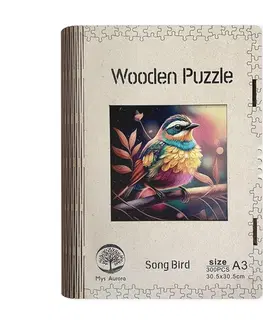 Limitovaná edícia Trigo Drevené puzzle Spev vtákov A3
