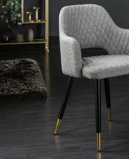 Stoličky - moderné LuxD 24296 Dizajnová stolička Laney svetlosivá