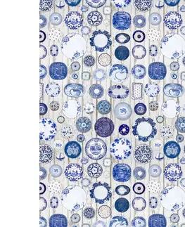 Koberce a koberčeky KONDELA Parlin koberec 160x230 cm modrá / krémová
