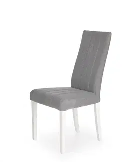 Jedálenské stoličky HALMAR Diego jedálenská stolička biela / sivá