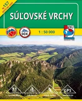 Turistika, skaly Súľovské vrchy - TM 157, 1: 50 000, 6. vydanie - Kolektív autorov