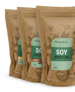 Športová výživa Protein & Co. Sójový proteín ochutený – 1 kg Zvoľ príchuť: Strawberry milkshake