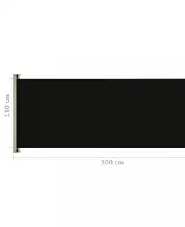 Bočné markízy Zaťahovacia bočná markíza 117x300 cm Dekorhome Sivá