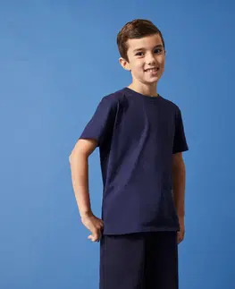 nohavice Detské bavlnené tričko unisex tmavomodré