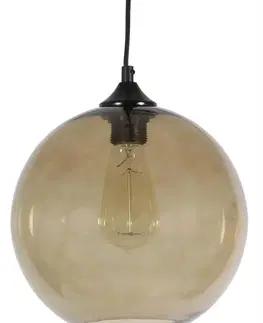 Osvetlenie Závěsná lampa EDISON s nastavitelnou výškou Candellux Oranžová
