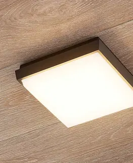 Vonkajšie stropné svietidlá Lucande Lucande Amra LED svietidlo, štvorec 17,5 cm
