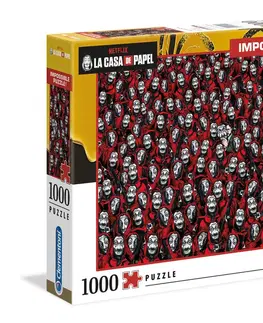 Hračky puzzle CLEMENTONI - Puzzle 1000 dielikov Impossible - La Casa de Papel