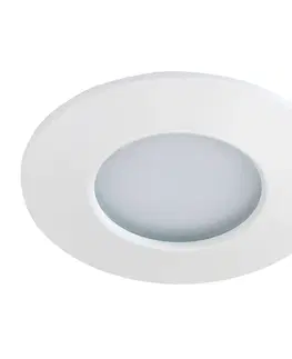 Zapustené svietidlá Briloner Biele vstavané svetlo LED Felia, IP44