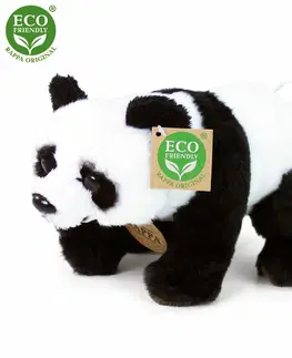 Plyšové hračky RAPPA - Plyšová panda sediaci alebo stojaci 22 cm ECO-FRIENDLY