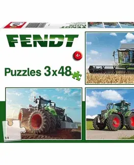 Puzzle Schmidt Traktory Fendt 3 x 48 dielov puzzle