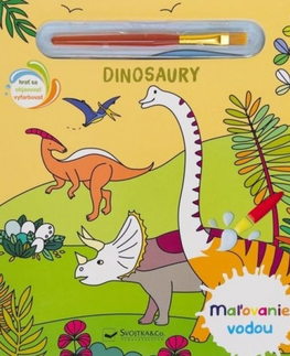Nalepovačky, vystrihovačky, skladačky Maľovanie vodou: Dinosauri