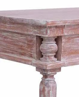 Pracovné stoly Písací stôl mahagón Dekorhome Sivá