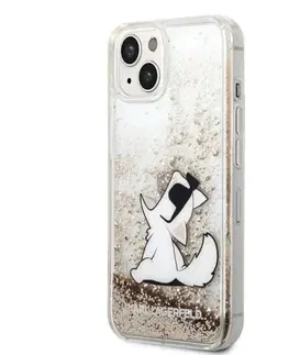 Puzdrá na mobilné telefóny Zadný kryt Karl Lagerfeld Liquid Glitter Choupette Eat pre Apple iPhone 14 Plus, zlatá 57983111458
