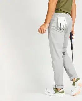nohavice Pánske golfové nohavice MW500 sivé