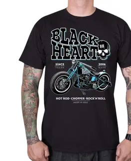 Pánske tričká Tričko BLACK HEART Blue Bobber čierna - 3XL