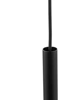 Závesné svietidlá Euluna Závesné svietidlo Laser, jednoplameňové, čierne, tienidlo 49 cm