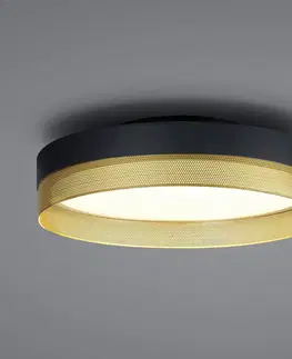 Stropné svietidlá HELL Sieťové stropné svietidlo LED, Ø 45 cm, čierna/zlatá