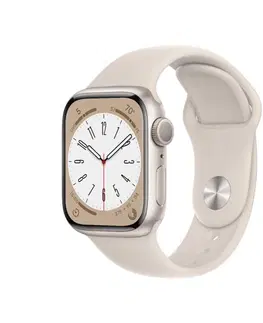 Inteligentné hodinky Apple Watch Series 8 GPS 45mm Starlight Aluminium Case with Starlight Sport Band - OPENBOX (Rozbalený tov. s plnou zár.