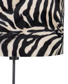 Stojace lampy Stojacia lampa čierny odtieň zebra design 40 cm nastaviteľný - Parte