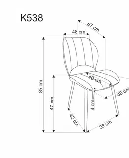 Jedálenské zostavy Jedálenská stolička K538 Halmar Béžová
