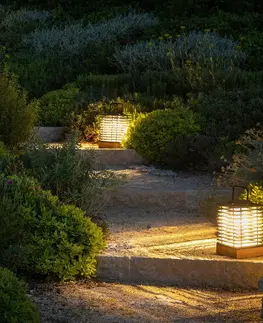 Solárne svetlá so senzorom pohybu Les Jardins Solárna LED lucerna Tekura so snímačom výška 37 cm