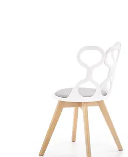 Jedálenské stoličky a kreslá Jedálenská stolička K308 Halmar Biela / sivá