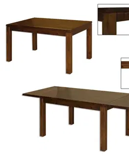 Jedálenské stoly ST172 Jedálenský stôl rozkladací, 2 krídla 140x90-G4, prírodný buk