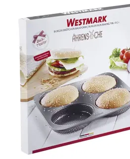 Formy na pečenie Westmark Perforovaná forma na 4 burger žemle Big, pr. 12 cm
