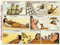 Komiksy Gulliverova dobrodružství v Liliputu - Jonathan Swift
