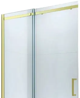 Sprchovacie kúty MEXEN - Omega posuvné Sprchové dvere 120 cm transparent, zlato so sadou pre niku 825-120-000-50-00