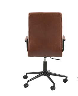 Kancelárske stoličky Dkton Dizajnová kancelárska stolička Narina, brandy
