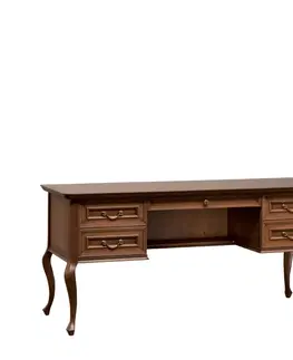 Písacie a pracovné stoly TARANKO Verona V-B1 rustikálny písací stôl hnedá (Cognac 18)